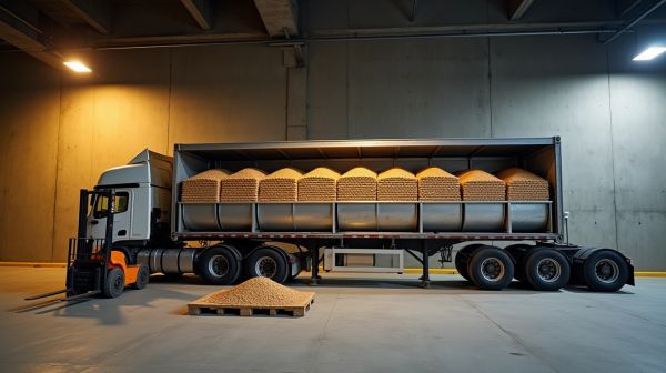 Livraison de granulés : accès camion, palette et déchargement, ce qu'il faut prévoir