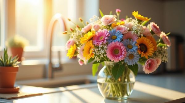 Recevez un bouquet de fleurs à domicile rapidement