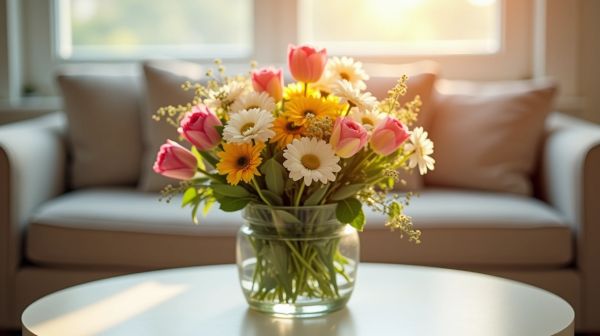 Recevez un bouquet de fleurs à domicile rapidement