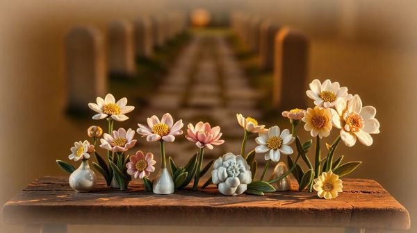 Top astuces pour sélectionner des fleurs en céramique pour cimetière